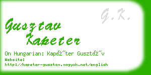 gusztav kapeter business card